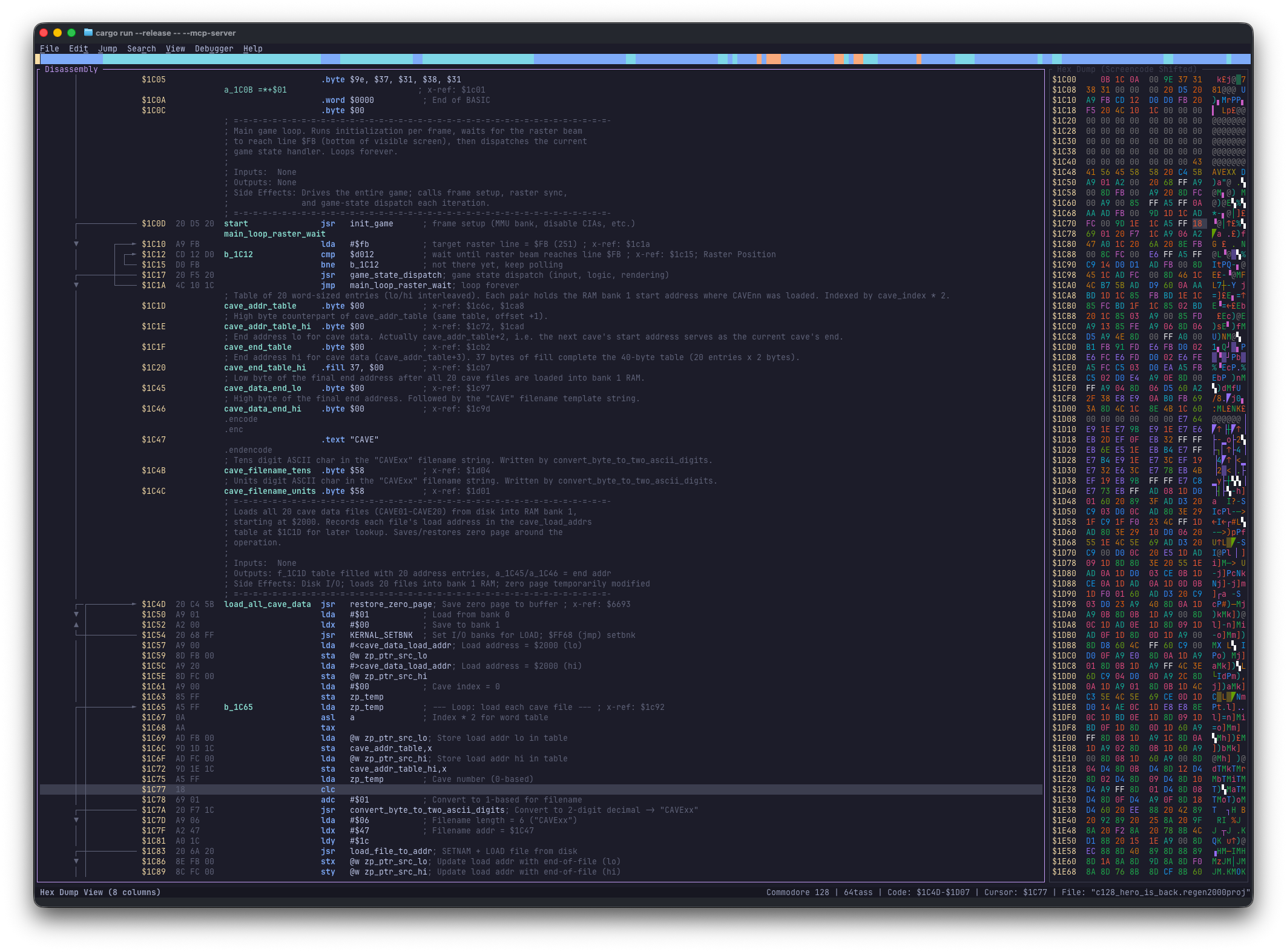 Hexdump 8-byte View